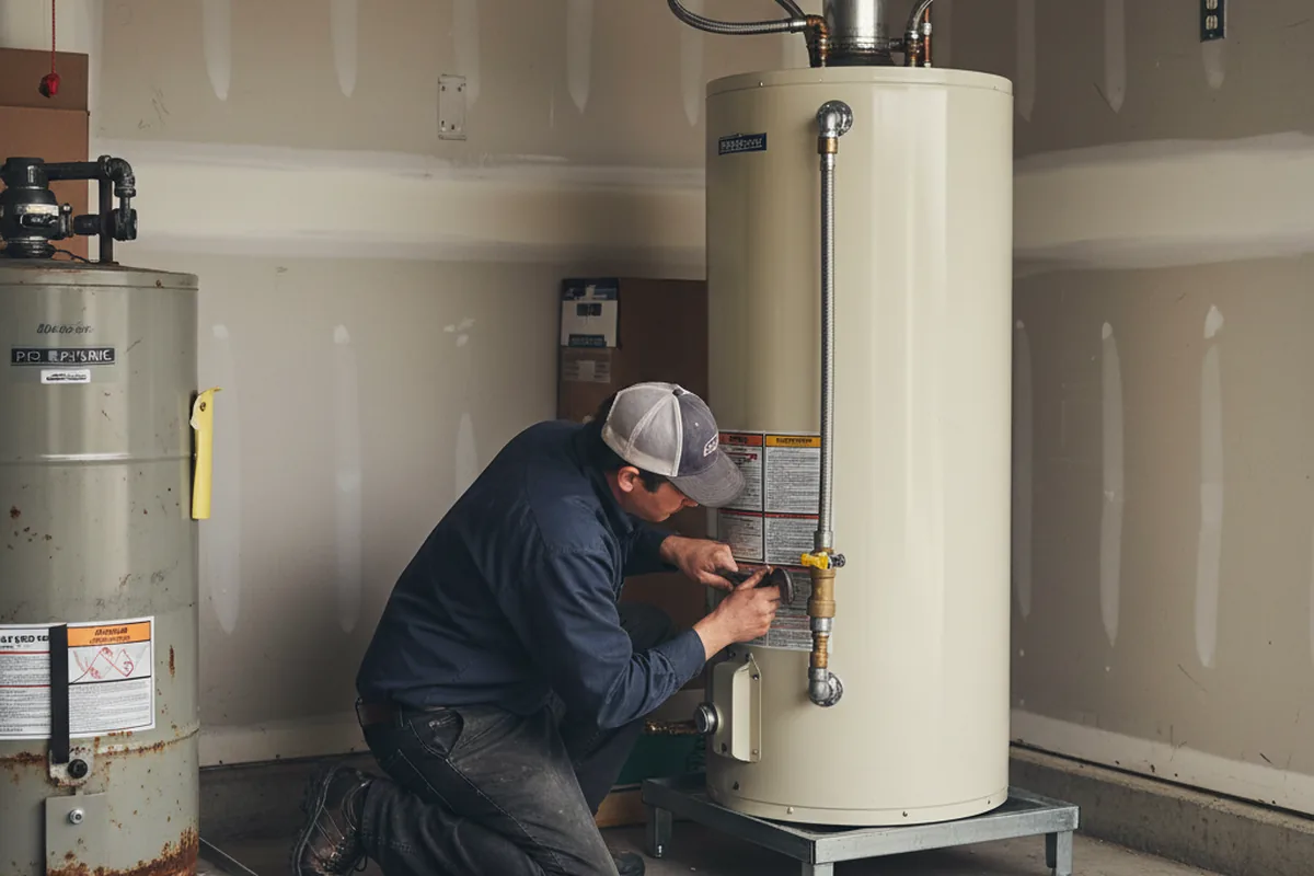 Water heater and shutoff valve replacement in Warbranch