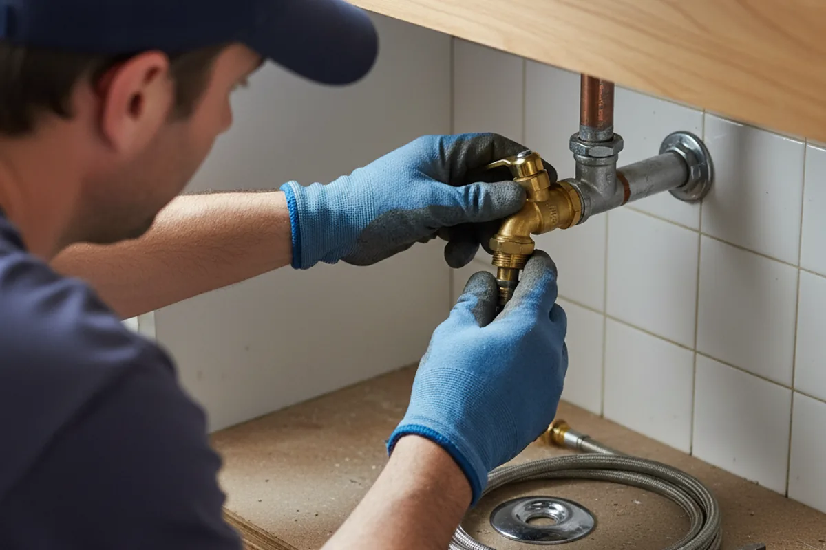 Shutoff valve and fitting work during Well Pump Repair in Warbranch